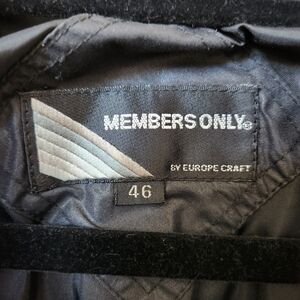 Vintage Members Only Men's Black Bomber Jacket Size 46 "Europe Craft" edition